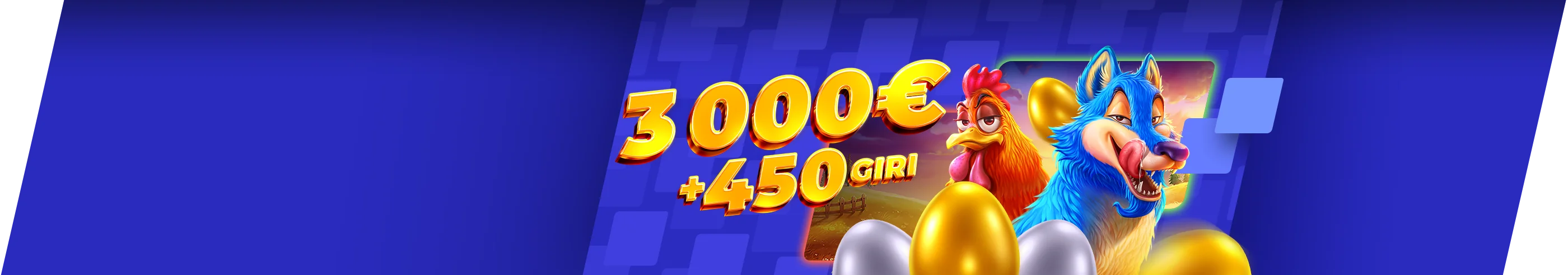 Bonus 3000 € + 450 giri